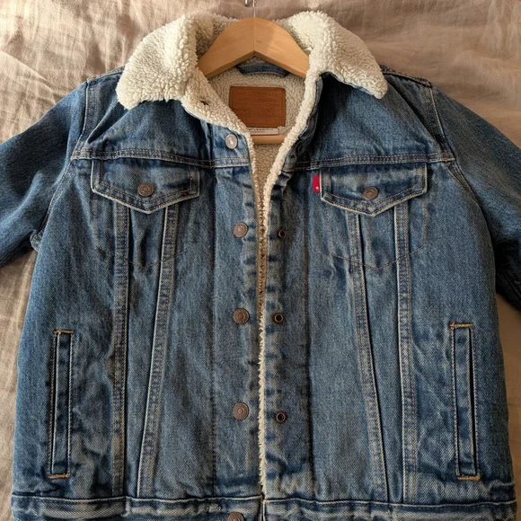 Levi's Denim Sherpa Jacket - Picture 2 of 4